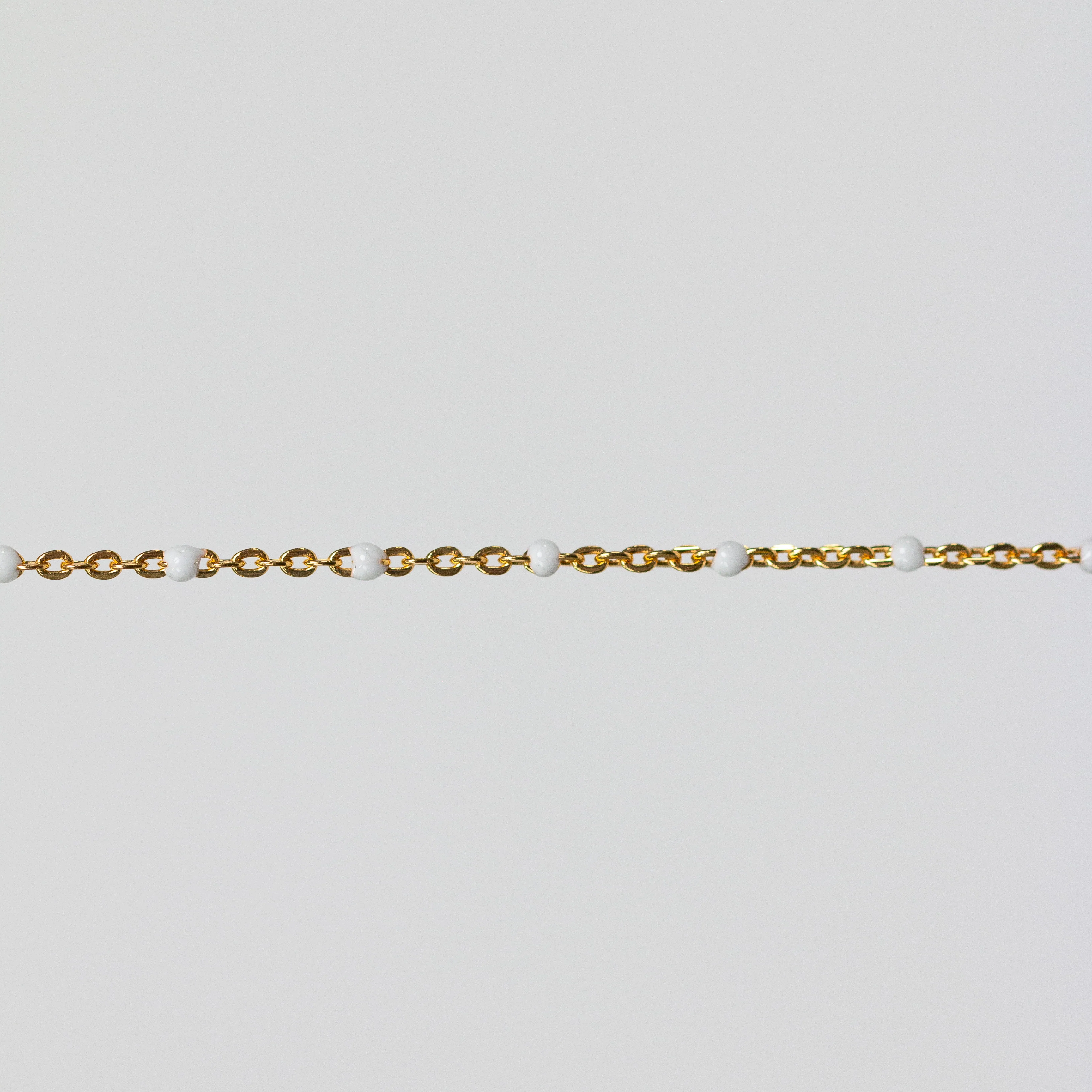 Hazel Permanent Jewelry Chain, DC Cable with Enamel Beads, Available in Silver and Gold Options - Image 4